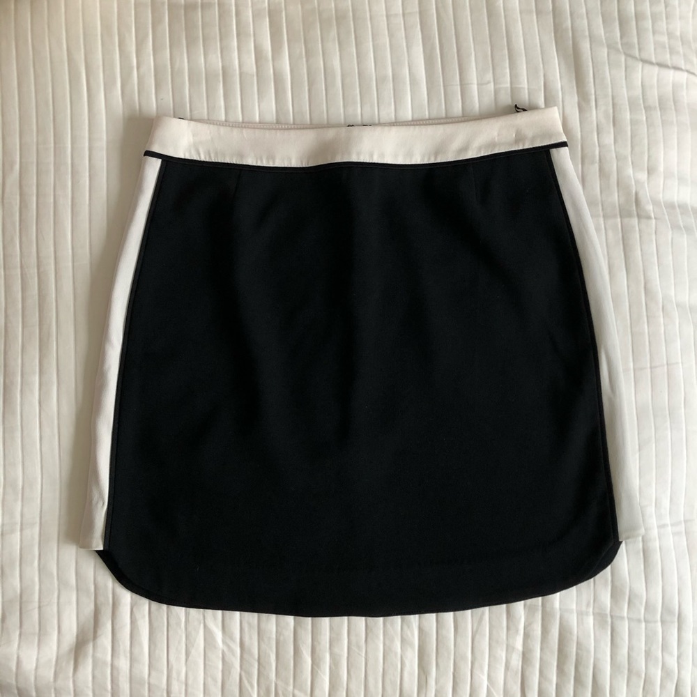 Babaton ARITZIA Black White Racing Stripe Skirt